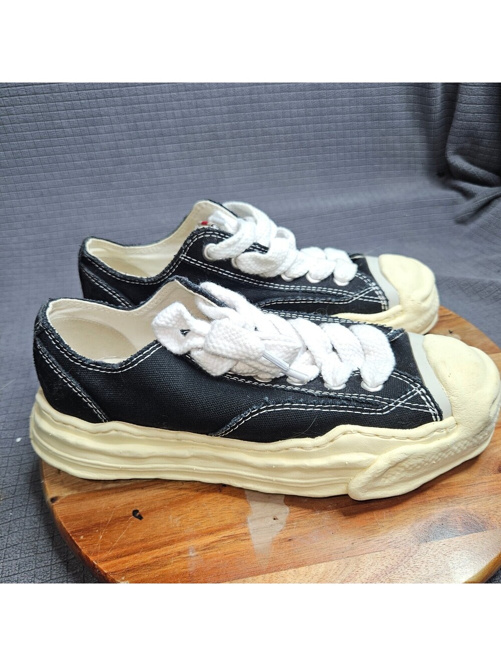 Maison MIHARA YASUHIRO Athletic Shoes Women’s Black EU 40 Canvas Melted Sole